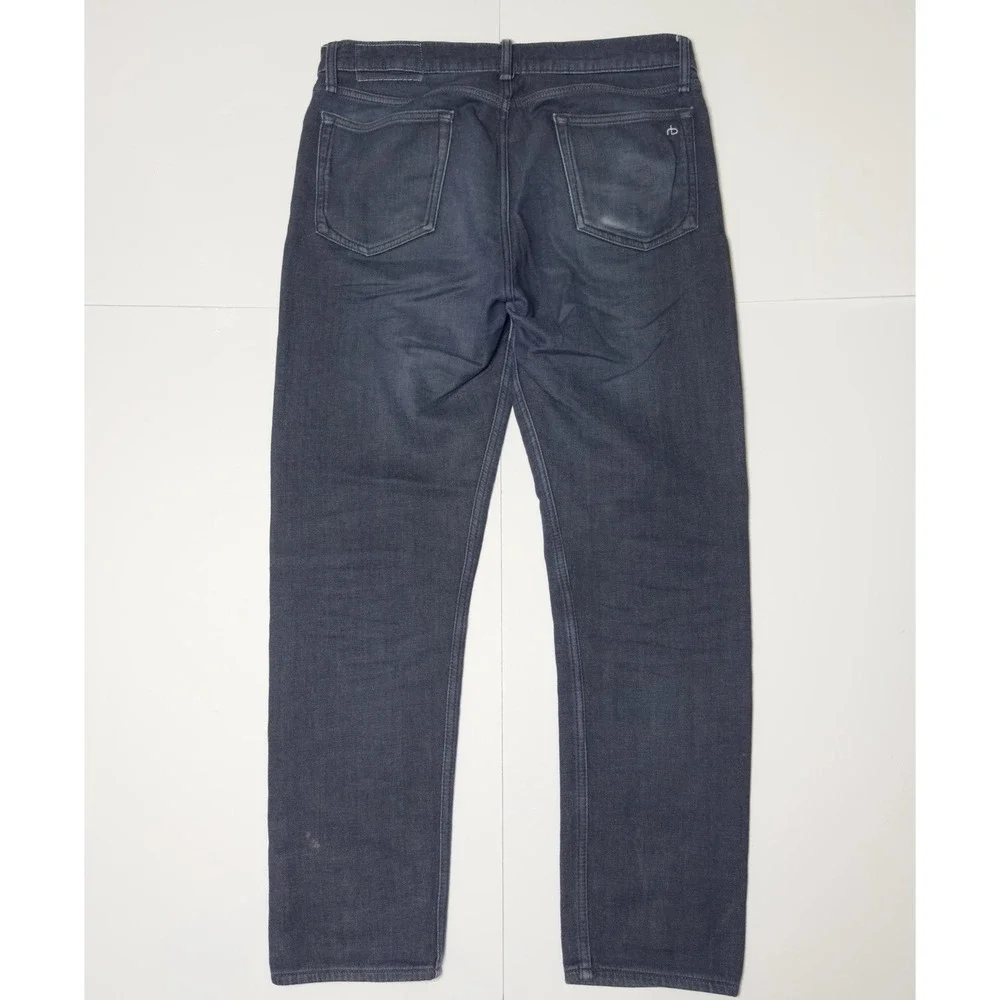 rag & bone Men's Fit 2 Slim Jeans Dark Wash Size 34x30 Stretch Designer Luxury